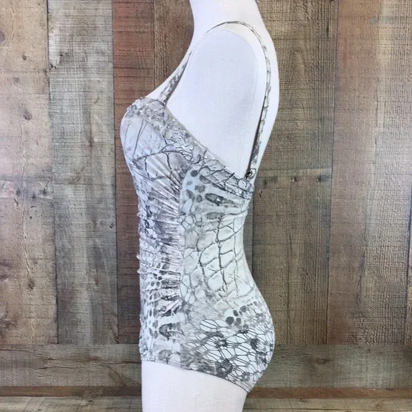 Contours by Coco‎ Reef Jasper Bandeau One Piece Swimsuit Womens 6 Cocodrilo - Picture 4 of 15